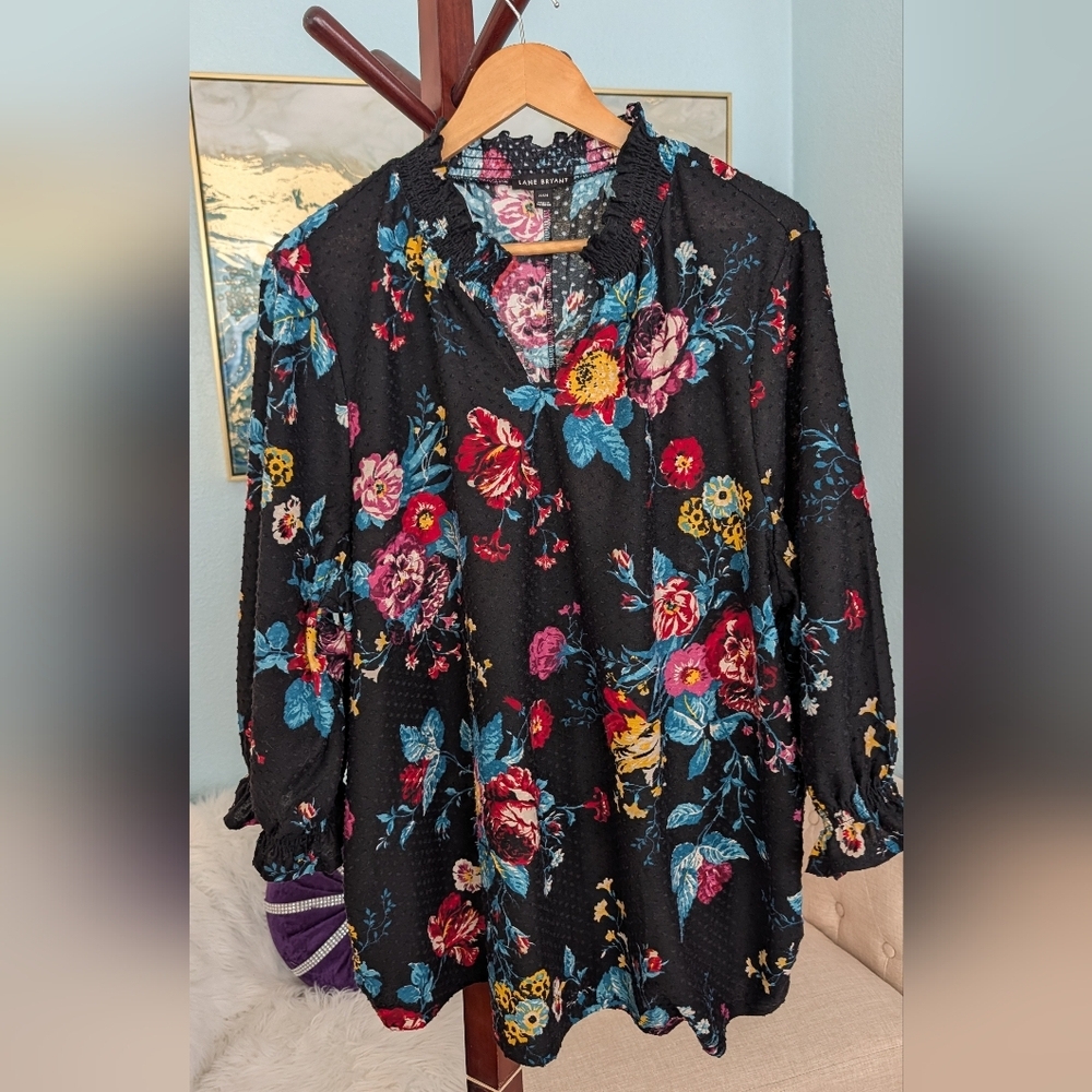 Lane Bryant Multicolor Floral Blouse Size 22/24